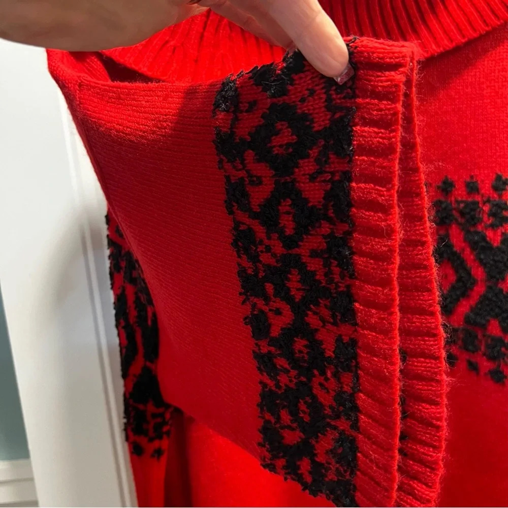 Style & Co Red and Black Short Sleeved Sweater. Size‎ Large. - Picture 2 of 6